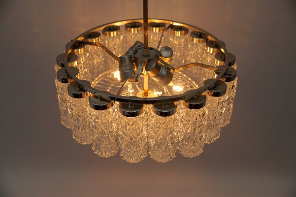 Crystal Glass Chandelier from Kalmar Leuchten, 1960s-KQB-1757092