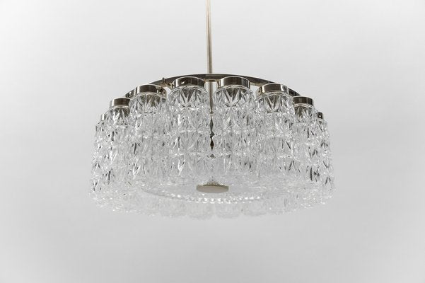 Crystal Glass Chandelier from Kalmar Leuchten, 1960s-KQB-1757092