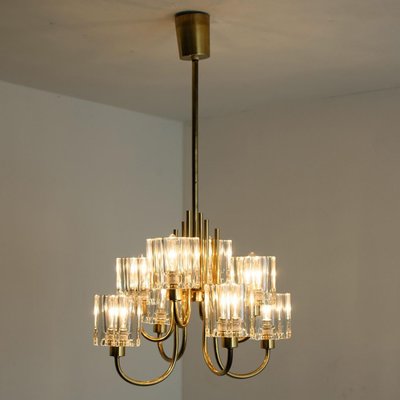 Crystal Glass Chandelier from Peill & Putzler, Germany, 1970s-VDW-1350712