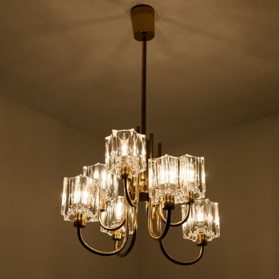 Crystal Glass Chandelier from Peill & Putzler, Germany, 1970s-VDW-1350712