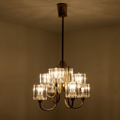 Crystal Glass Chandelier from Peill & Putzler, Germany, 1970s-VDW-1350712