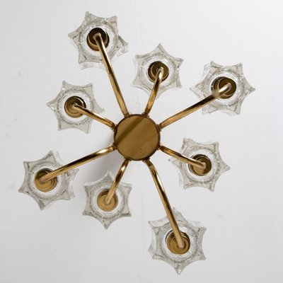 Crystal Glass Chandelier from Peill & Putzler, Germany, 1970s-VDW-1350712