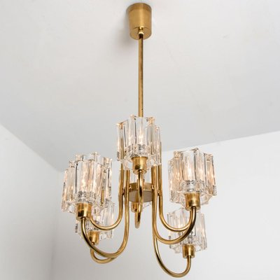 Crystal Glass Chandelier from Peill & Putzler, Germany, 1970s-VDW-1350712