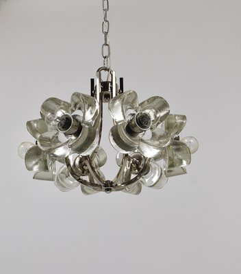 Crystal Glass Flower Pendant attributed to Sische, Germany, 1970s-MWV-1812369