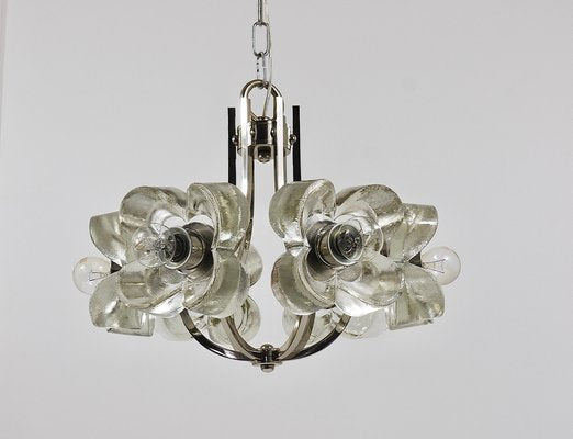 Crystal Glass Flower Pendant attributed to Sische, Germany, 1970s-MWV-1812369