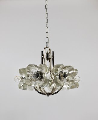 Crystal Glass Flower Pendant attributed to Sische, Germany, 1970s-MWV-1812369