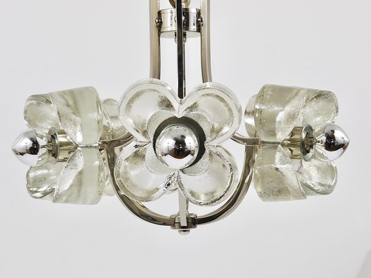 Crystal Glass Flower Pendant attributed to Sische, Germany, 1970s-MWV-1812369