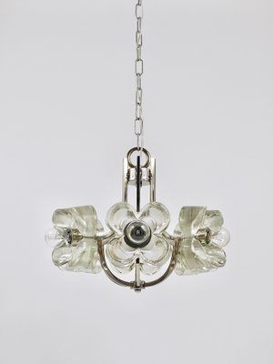 Crystal Glass Flower Pendant attributed to Sische, Germany, 1970s-MWV-1812369