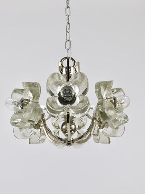 Crystal Glass Flower Pendant attributed to Sische, Germany, 1970s-MWV-1812369