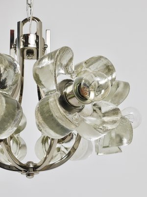 Crystal Glass Flower Pendant attributed to Sische, Germany, 1970s-MWV-1812369