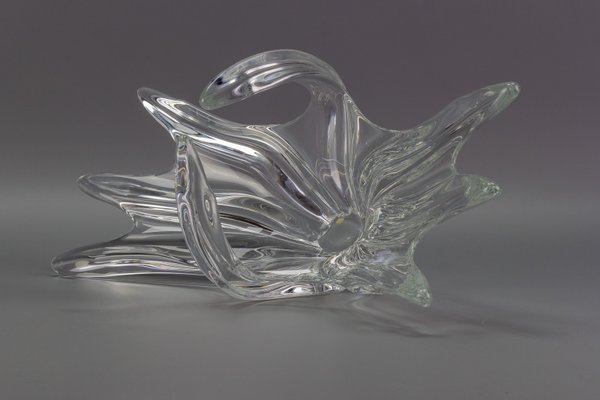 Crystal Glass Fruit Bowl or Centerpiece from Art Vannes, France, 1960s-KEG-1010631