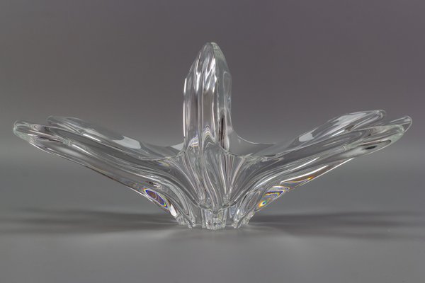 Crystal Glass Fruit Bowl or Centerpiece from Art Vannes, France, 1960s-KEG-1010631