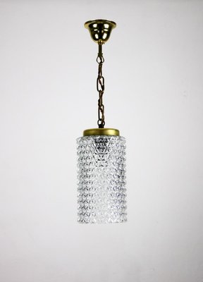 Crystal Glass Pendant Lamp, 1960s-HGJ-713575