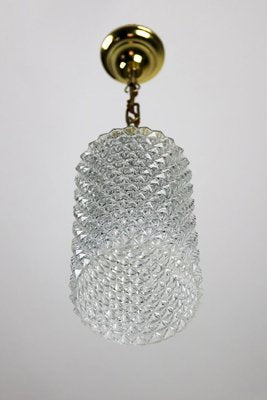 Crystal Glass Pendant Lamp, 1960s-HGJ-713575