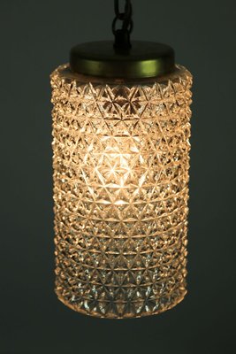 Crystal Glass Pendant Lamp, 1960s-HGJ-713575