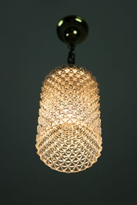 Crystal Glass Pendant Lamp, 1960s-HGJ-713575