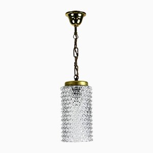 Crystal Glass Pendant Lamp, 1960s-HGJ-713575