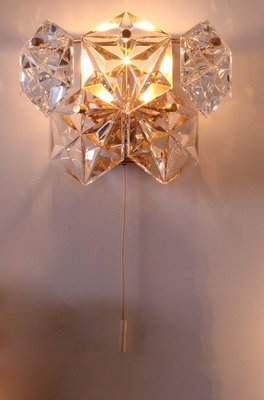 Crystal Glass Sconces or Wall Lamps from Kinkeldey, 1960s, Set of 2-VLZ-632118