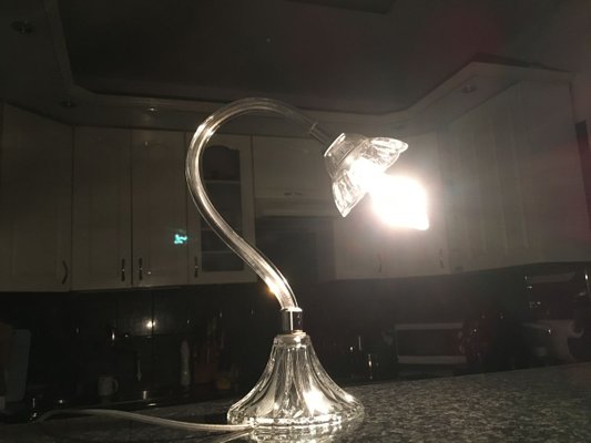 Crystal Glass Table Lamp, 1970s-WQQ-822053