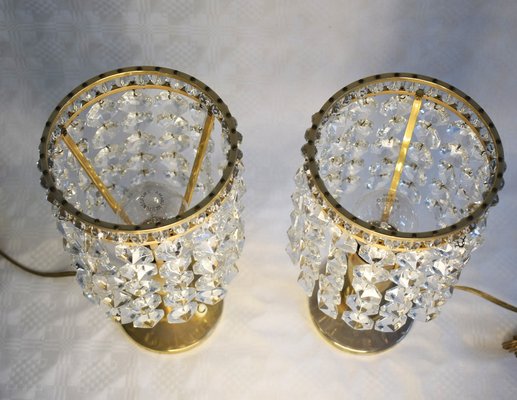 Crystal Glass Table Lamps from Bakalowits & Söhne, 1960s, Set of 2-VA-1789228