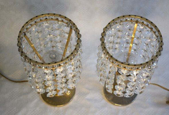 Crystal Glass Table Lamps from Bakalowits & Söhne, 1960s, Set of 2-VA-1789228