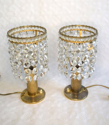 Crystal Glass Table Lamps from Bakalowits & Söhne, 1960s, Set of 2-VA-1789228