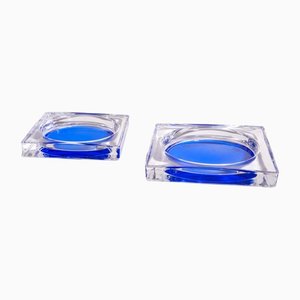 Crystal Glass Trays from Daum, France, Set of 2-LBS-1145058