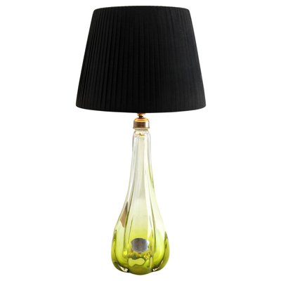 Crystal Glass Twisted Light Table Lamp from Val Saint Lambert, 1953-MJY-1149056