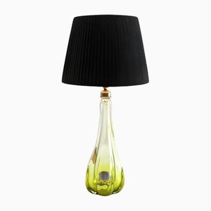 Crystal Glass Twisted Light Table Lamp from Val Saint Lambert, 1953-MJY-1149056