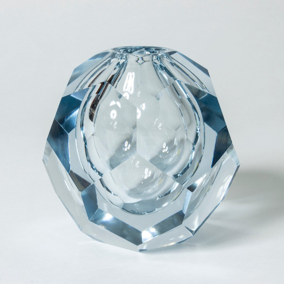 Crystal Glass Vase by Asta Strömberg for Strömbergshyttan, 1950s