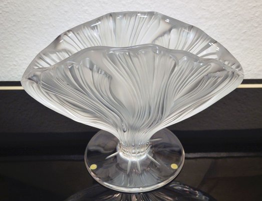 Crystal Glass Vase by Marie-Claude Lalique for Lalique France, 1990s-LXP-774362