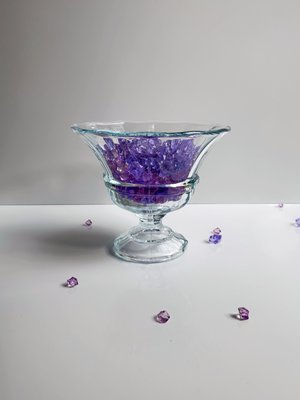 Crystal Glass Vase / Footed Bowl, 1980s-VTK-2032430