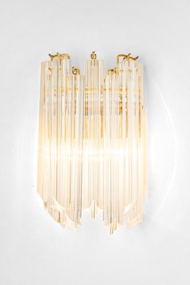 Crystal Glass Wall Lights in the style of Venini Italy, 1980s-UGR-1367640