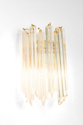 Crystal Glass Wall Lights in the style of Venini Italy, 1980s-UGR-1367640