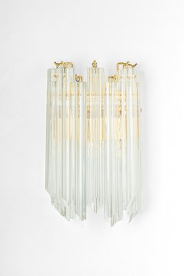 Crystal Glass Wall Lights in the style of Venini Italy, 1980s-UGR-1367640