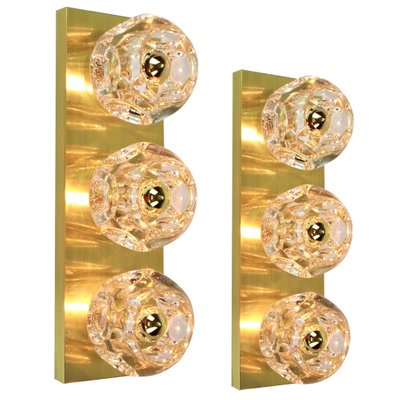 Crystal Glass Wall Sconces by Gaetano Sciolari for Peill & Putzler, Set of 2-UGR-1085893