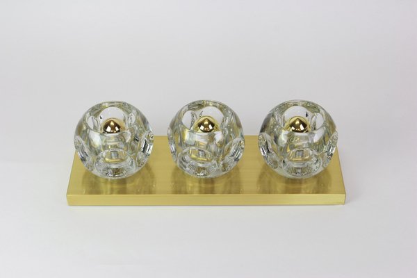 Crystal Glass Wall Sconces by Gaetano Sciolari for Peill & Putzler, Set of 2-UGR-1085743