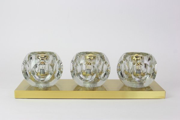 Crystal Glass Wall Sconces by Gaetano Sciolari for Peill & Putzler, Set of 2-UGR-1085893