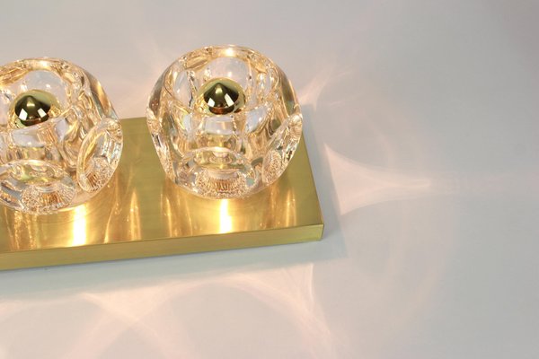 Crystal Glass Wall Sconces by Gaetano Sciolari for Peill & Putzler, Set of 2-UGR-1085893