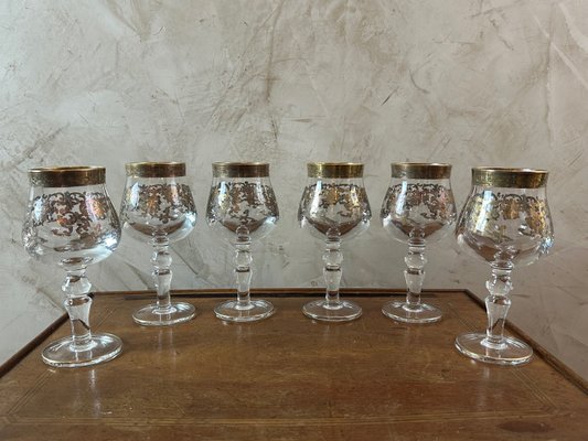 Crystal Glasses, 1950, Set of 6-BFK-2035357