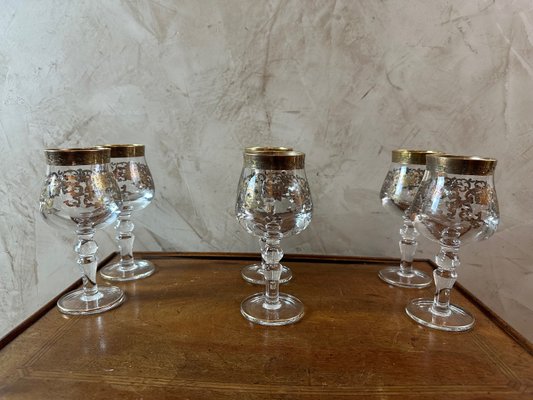 Crystal Glasses, 1950, Set of 6-BFK-2035357