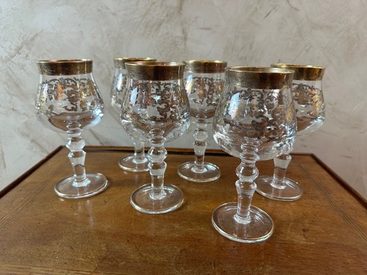 Crystal Glasses, 1950, Set of 6-BFK-2035357