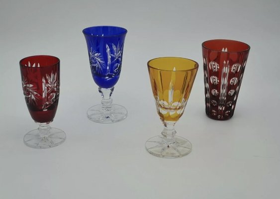 Crystal Glasses, 1970s, Set of 4-ZUW-1389300