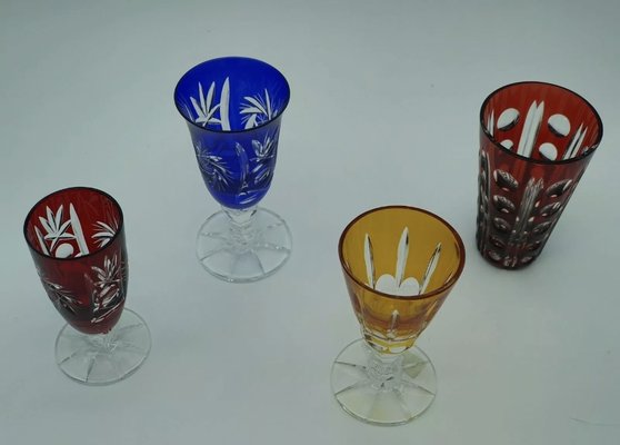 Crystal Glasses, 1970s, Set of 4-ZUW-1389300