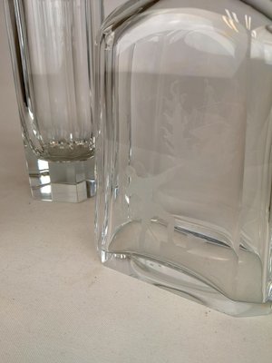 Crystal Glasses and Carafe by Elis Bergh for Kosta, Sweden, 1930s, Set of 3-UYK-806924