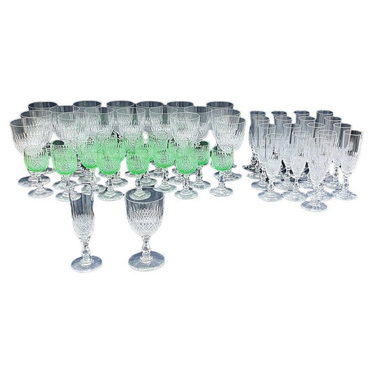 Crystal Glasses, Set of 54