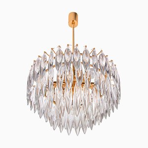 Crystal & Gold Plated Chandelier from Lobmeyr / Bakalowits, Vienna, 1960s-DEK-950393