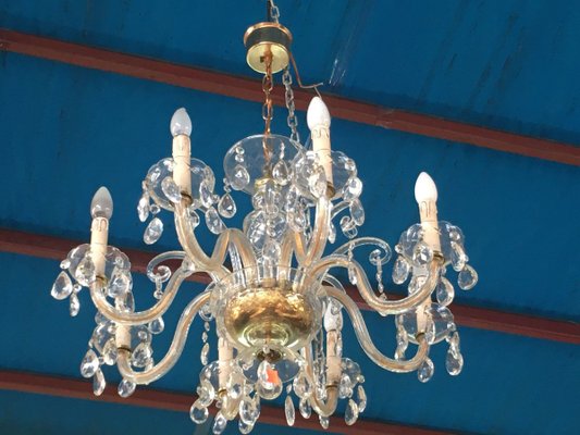 Crystal Hand-Cut 8-Light Chandelier, 1960s-WQQ-627580