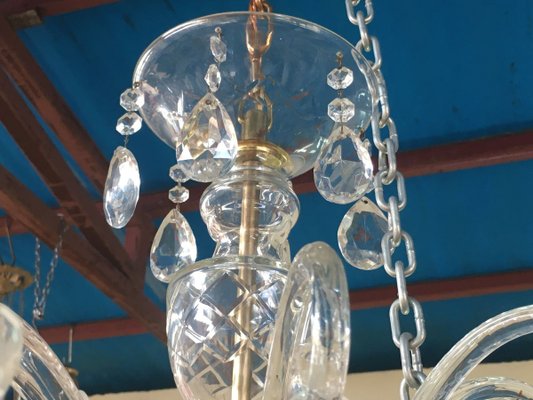 Crystal Hand-Cut 8-Light Chandelier, 1960s-WQQ-627580