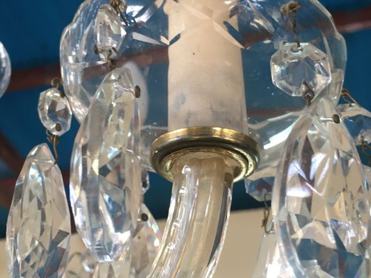 Crystal Hand-Cut 8-Light Chandelier, 1960s-WQQ-627580